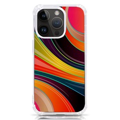 Abstract Colorful Background Wavy Iphone 14 Pro Tpu Uv Print Case by Simbadda