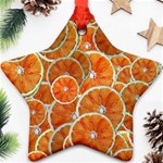 Oranges Background Texture Pattern Ornament (Star) Front