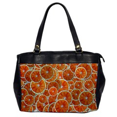 Oranges Background Texture Pattern Oversize Office Handbag by Simbadda