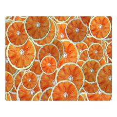 Oranges Background Texture Pattern Two Sides Premium Plush Fleece Blanket (large) by Simbadda