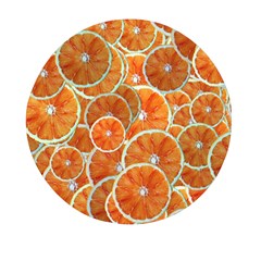 Oranges Background Texture Pattern Mini Round Pill Box (pack Of 5) by Simbadda