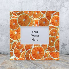 Oranges Background Texture Pattern White Box Photo Frame 4  X 6  by Simbadda