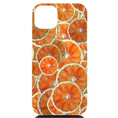 Oranges Background Texture Pattern Iphone 14 Plus Black Uv Print Case by Simbadda