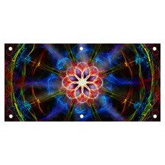 Mandala Pattern Kaleidoscope Banner And Sign 6  X 3  by Simbadda