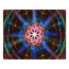 Mandala Pattern Kaleidoscope Premium Plush Fleece Blanket (large) by Simbadda