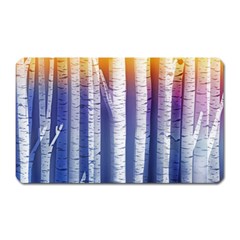 Birch Tree Background Scrapbooking Magnet (rectangular) by Simbadda