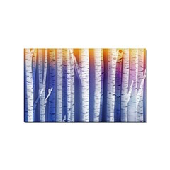 Birch Tree Background Scrapbooking Sticker Rectangular (100 Pack) by Simbadda