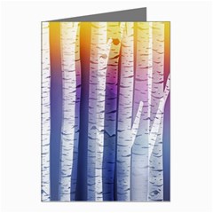 Birch Tree Background Scrapbooking Greeting Cards (pkg Of 8) by Simbadda