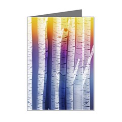 Birch Tree Background Scrapbooking Mini Greeting Card by Simbadda