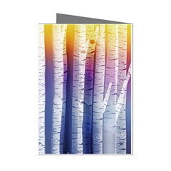 Birch Tree Background Scrapbooking Mini Greeting Cards (pkg Of 8)