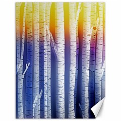 Birch Tree Background Scrapbooking Canvas 12  X 16  by Simbadda