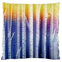 Birch Tree Background Scrapbooking Large Cushion Case (one Side) by Simbadda