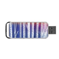 Birch Tree Background Scrapbooking Portable Usb Flash (two Sides) by Simbadda