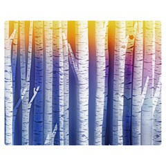 Birch Tree Background Scrapbooking Two Sides Premium Plush Fleece Blanket (medium) by Simbadda