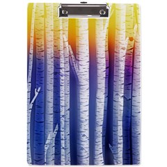 Birch Tree Background Scrapbooking A4 Acrylic Clipboard by Simbadda