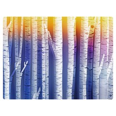 Birch Tree Background Scrapbooking Premium Plush Fleece Blanket (extra Small) by Simbadda