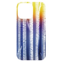 Birch Tree Background Scrapbooking Iphone 14 Pro Max Black Uv Print Case by Simbadda