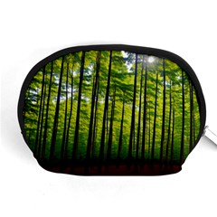 Green Forest Jungle Trees Nature Sunny Accessory Pouch (medium) by Ravend