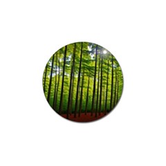 Green Forest Jungle Trees Nature Sunny Golf Ball Marker (10 Pack) by Ravend