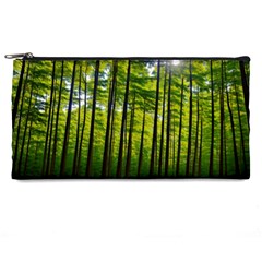 Green Forest Jungle Trees Nature Sunny Pencil Case by Ravend