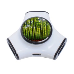 Green Forest Jungle Trees Nature Sunny 3-port Usb Hub by Ravend