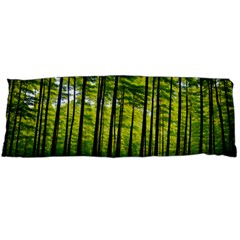 Green Forest Jungle Trees Nature Sunny Body Pillow Case (dakimakura) by Ravend