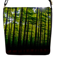 Green Forest Jungle Trees Nature Sunny Flap Closure Messenger Bag (s) by Ravend