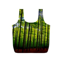 Green Forest Jungle Trees Nature Sunny Full Print Recycle Bag (s) by Ravend