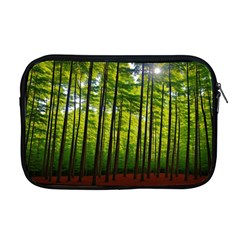 Green Forest Jungle Trees Nature Sunny Apple Macbook Pro 17  Zipper Case by Ravend