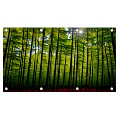 Green Forest Jungle Trees Nature Sunny Banner And Sign 7  X 4  by Ravend