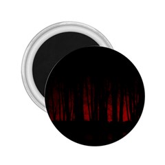 Scary Dark Forest Red And Black 2 25  Magnets by Ravend