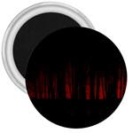 Scary Dark Forest Red And Black 3  Magnets Front