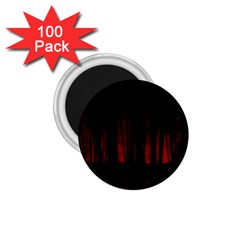 Scary Dark Forest Red And Black 1 75  Magnets (100 Pack)  by Ravend