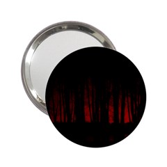 Scary Dark Forest Red And Black 2 25  Handbag Mirrors by Ravend