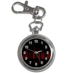 Scary Dark Forest Red And Black Key Chain Watches by Ravend