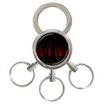 Scary Dark Forest Red And Black 3-Ring Key Chain Front