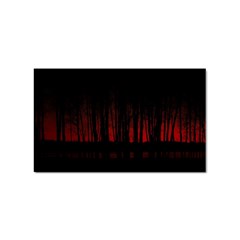 Scary Dark Forest Red And Black Sticker Rectangular (100 Pack) by Ravend