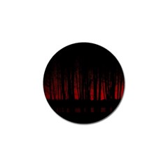 Scary Dark Forest Red And Black Golf Ball Marker (10 Pack) by Ravend