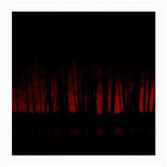 Scary Dark Forest Red And Black Medium Glasses Cloth by Ravend