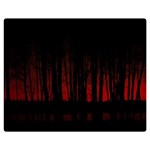 Scary Dark Forest Red And Black Two Sides Premium Plush Fleece Blanket (Medium) 60 x50  Blanket Front