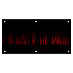 Scary Dark Forest Red And Black Banner And Sign 6  X 3  by Ravend