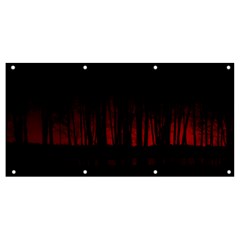 Scary Dark Forest Red And Black Banner And Sign 8  X 4  by Ravend