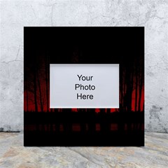 Scary Dark Forest Red And Black White Box Photo Frame 4  X 6  by Ravend