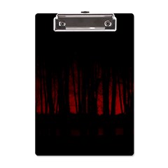 Scary Dark Forest Red And Black A5 Acrylic Clipboard by Ravend