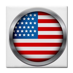 United Of America Usa Flag Tile Coaster by Celenk