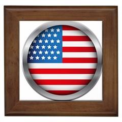 United Of America Usa Flag Framed Tile by Celenk