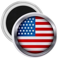 United Of America Usa Flag 3  Magnets by Celenk