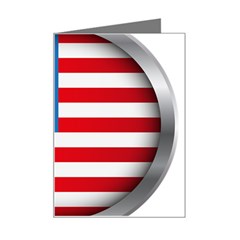 United Of America Usa Flag Mini Greeting Card by Celenk