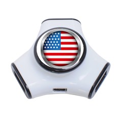 United Of America Usa Flag 3-port Usb Hub by Celenk