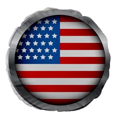 United Of America Usa Flag Large 18  Premium Round Cushions by Celenk